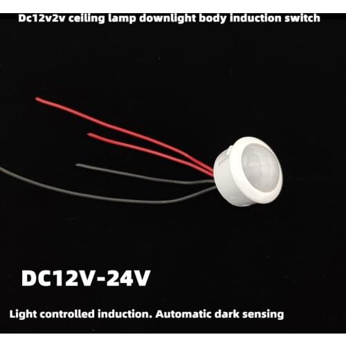 DC 12V 24V Wiring Infrared Sensor 18W Ceiling Lamp Downlight Human Body Induction Switch PIR Motion Sensing Light Switches
