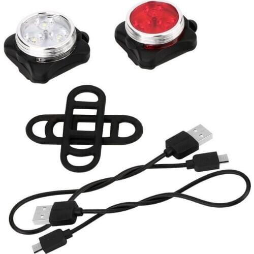 Bicycle Headlight Tail Lamp 3 Modes USB Rechargeable Safety Warning Light ciclismo Bike Bicycle Back Light Accessories 2 Colors