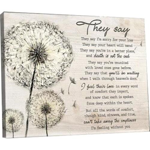 Death Is Not The End Motivation Dandelion Canvas Painting Home Decor Wall Art Pictures Prints And Posters For Living Room Decor