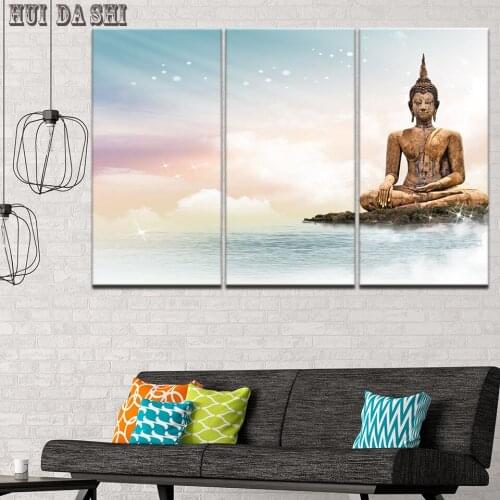 Canvas Painting Buddha Statue Art Picture Wall Art Canvas Painting Wall Pictures Living Room Decor Posters Prints Landscape