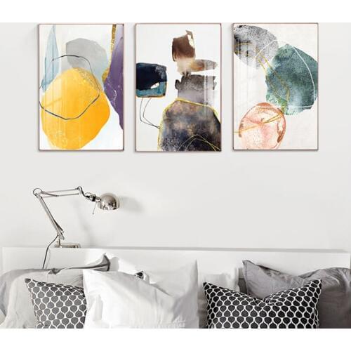 Colorful Stones Canvas Painting Abstract Poster Print Strange Thing Wall Art For Living Room Cuadros Home Nodic Decor Unframed