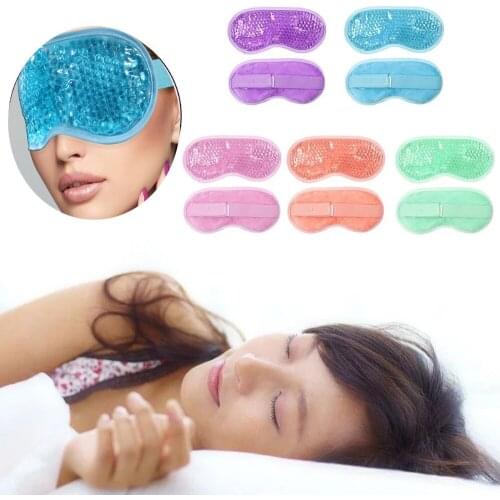 Reusable Hot And Cold Compress Gel Eye Mask Pvc Plush Relaxing Sleeping Mask Summer Sleep Shading Travel Ice Pack Eye Mask