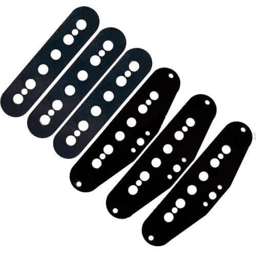 A Set 3 Pcs Electric Guitar Replacement Parts Black Plastic Single Coil Slug Bobbins 1 Top Bobbin and 1 Bottom as 1Pcs