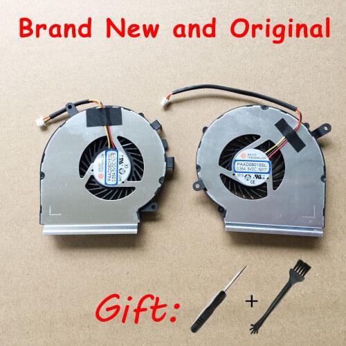 New Original CPU GPU Cooling Fan For MSI GE72 GE62 PE60 PE70 GL62 GL72 PAAD06015SL 0.55A DC 5V