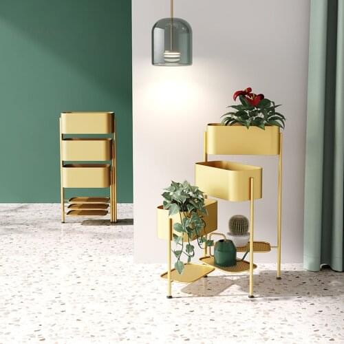 Nordic Balcony Coffee Shop Flower Stand Home Furniture Living Room Floor-standing Plant Rack Indoor Villa Bedroom Flower Shelf