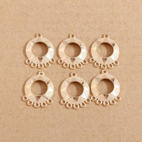 10pcs Charms Geometry 21*27mm Gold Color Pendant for Necklace Bracelets Jewelry Making DIY Handmade Crafts