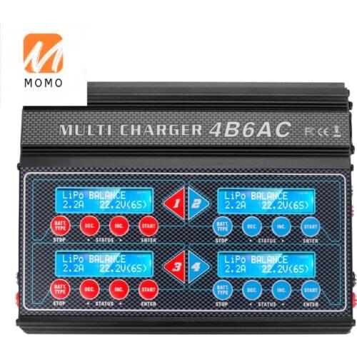 Professional Battery Balance Charger 4B6AC B6AC 6A 80W*4 Discharger