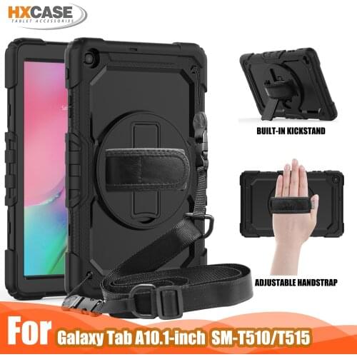 10.1 inch tablet case for samsung galaxy tab a T510 shockproof cover with hand shoulder strap
