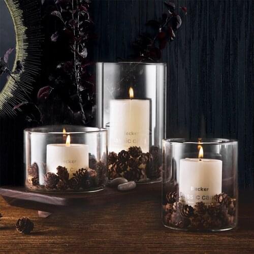 Dia 8cm Clear Glass Votive Candle Holder Glass Votive Tealight Candle Holders for Weddings, Parties and Home Decor