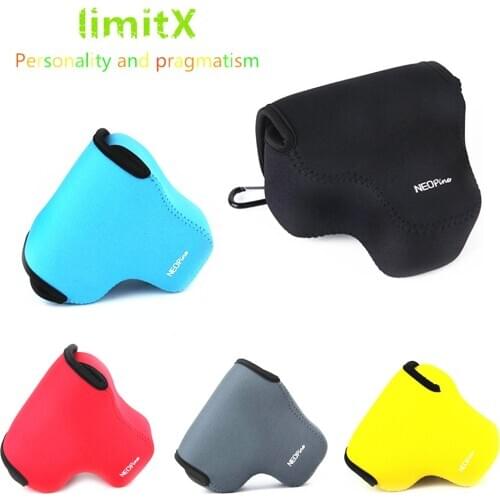 Roadfisher Protective Neoprene Soft Waterproof Inner Camera Case Cover Bag For Nikon P520 P530 Canon EOS M5 M50 15-45mm Lens