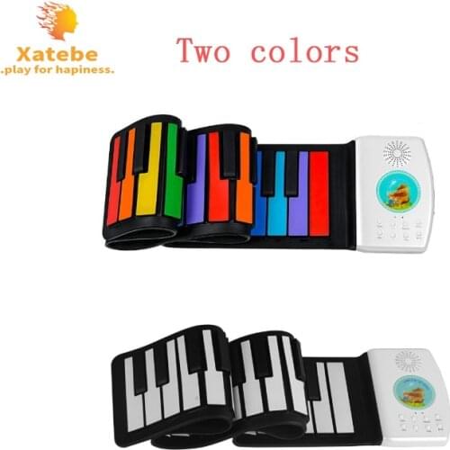 New 49 Keys Silicone Flexible Hand Roll Up Piano Soft Portable Electronic Keyboard Organ Music Gift For Children Student
