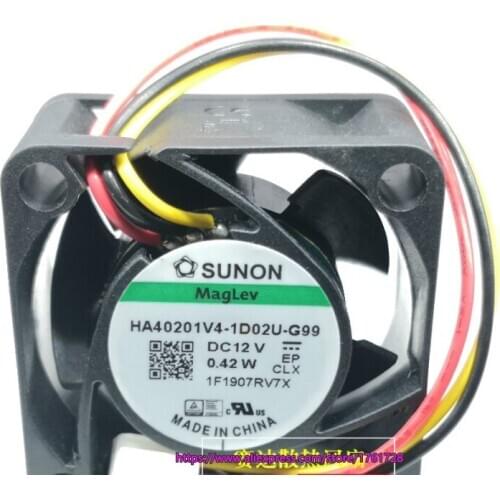 Brand new and original 4020 4cm cooling fan HA40201V4-1D02U-G99 12V 0.42W 3wires