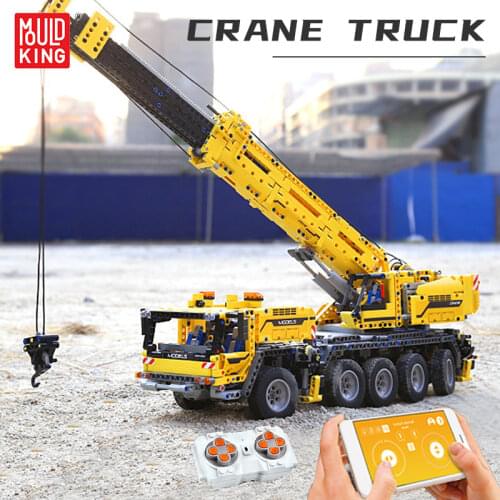 Remote Control Building Blocks Crane Truck Model High-Tech Education Toy MOC Technic Bricks Toys Children Gifts MOULD KING