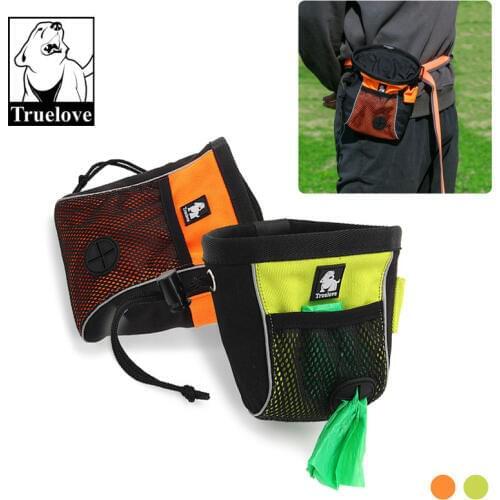 Truelove Portable Travel Dog Accessories bag Reflective Pet Training Clip-on Pouch Bag Easy Storage belt bag Poop Bag Dispenser
