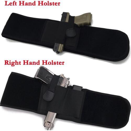 High Elastic Nylon Belly Band Pistol Holster With Maganize Pouch Right Or Left Hand Choice Glock Beretta Sig Sauer Gun Holster