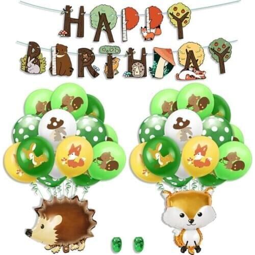 1 Set Forest Theme Party Balloons Animal Head Inflatable Helium Balloons Animal Balloons Birthday Party Decor Baby Shower