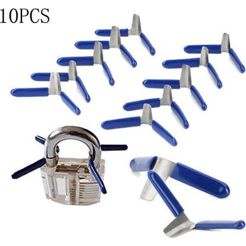 10pcs Padlock Shim Picks Set Hook Lock Pick Accessories Set Tools Lock Home Tools Locksmith Useful Home Tools New 2021