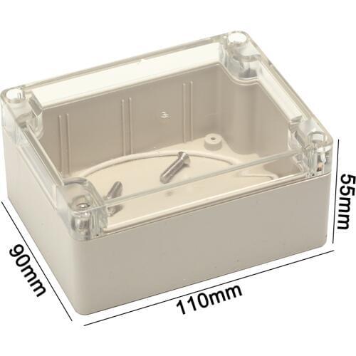 1 X 115x90x55MM Waterproof Cover Clear Plastic Electronic Project Box Enclosure Case