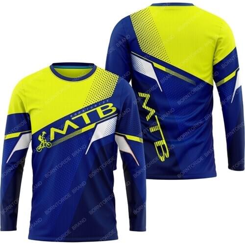 2021 Enduro Downhill Mountain Bike Jerseys MX Motocross BMX Racing Jersey DH Long Sleeve Cycling Clothes MTB T-shirt