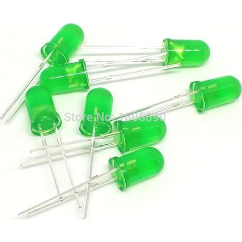 5mm led green 100pcs F5 LED 5MM green DIP2 short legs 5mm led green New and original free shipping