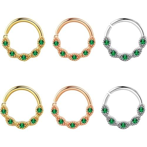 8mm Cz Heart Hoop Cartilage Helix Tragus Rook Earring Nose Hoop Ear And Nose Piercing Jewelry Daith Ear Hoop Rings