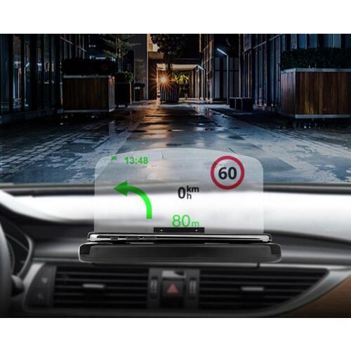 Besegad Universal Car GPS Navigation HUD Phone Holder Mount Head Up Display with Mirror Effect for Auto Day Night Driving