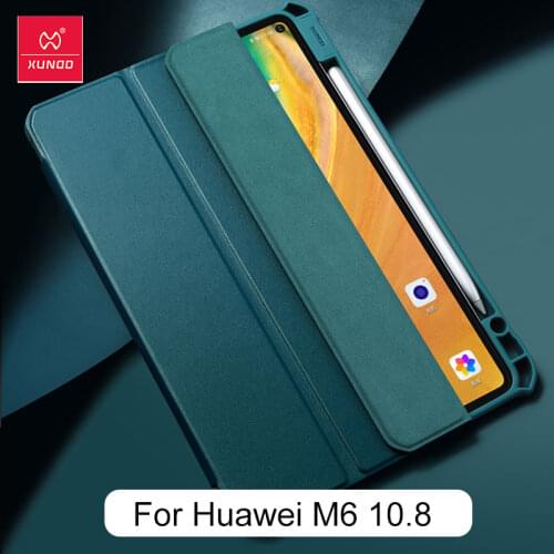 For Huawei M6 10.8 8.4 Case Luxury PU Leather Anti-impact Shockproof Airbags Smart Sleep Flip Shell For MatePad 10.8 XUNDD 태블릿