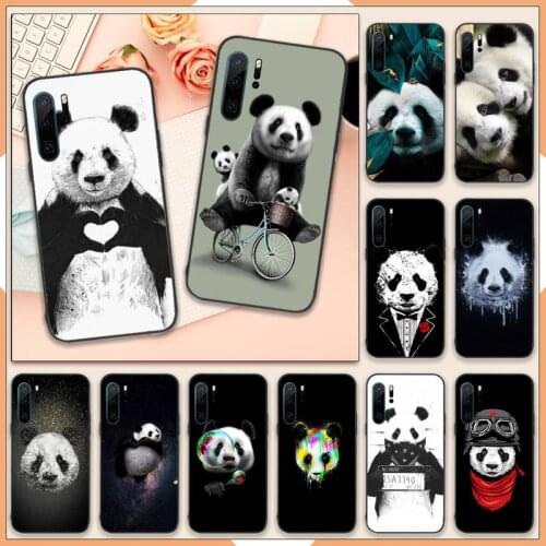 Cute panda Phone Case For Huawei P40 P20 P30 lite Pro P Smart 2019 Mate 40 20 10 Lite Pro Nova 5t