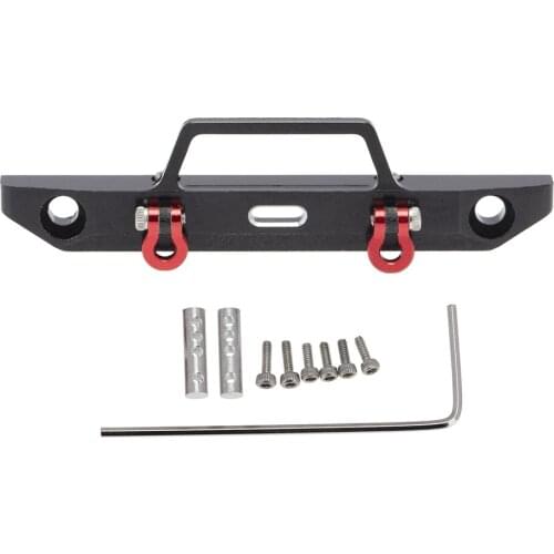 For Axial SCX24 90081 1/24 RC Crawler Car Upgrade Parts Metal Front Bumper Accessories