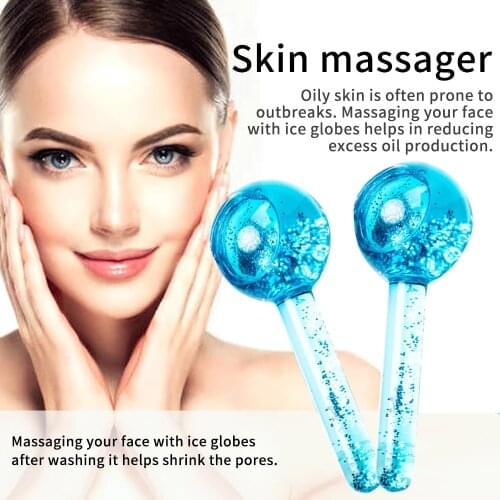 Ice hockey beauty energy ice hockey ice face ice hockey crystal ice hockey water wave facial eye massage skin care 2pcs / box