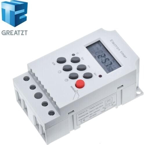 KG316T-II Electronic Timer AC 220V 25A Din Rail Digital Programmable Electronic Timer Switch Electric Equipment Control on/off