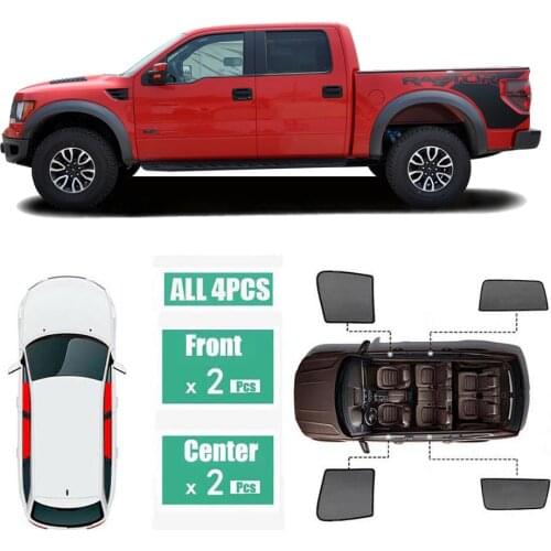 Side Windows Magnetic Sun Shade UV Protection Ray Blocking Mesh Visor Fit For Ford F150 2011