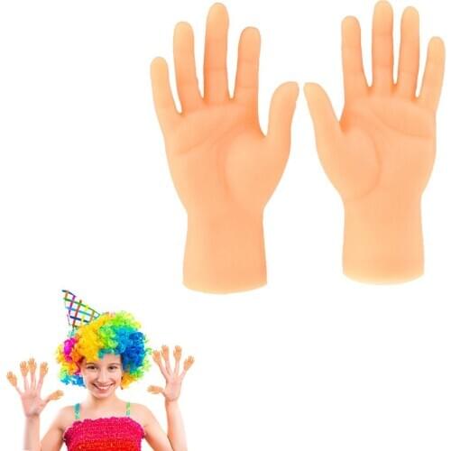Tiny Hand Finger Puppets Little Finger Props Mini Hand Prank Christmas for Adults