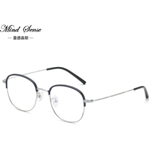 Fashion ultra-light semi-frame titanium optical lens for both men and women can be matched with myopia lens