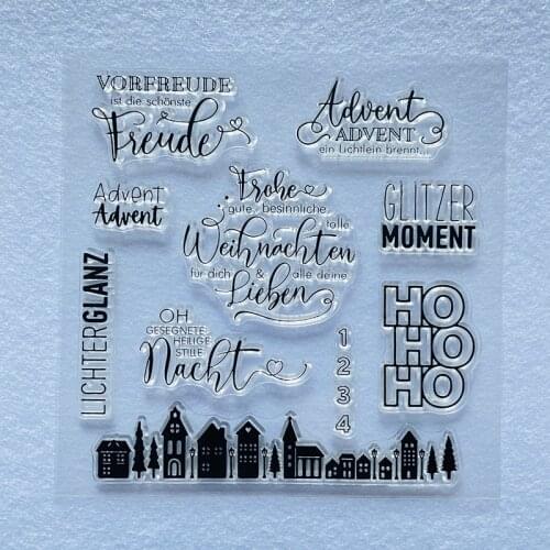 German word Transparent Clear Silicone Stamp Seal for DIY scrapbooking/photo album Decorative clear stamp decoration