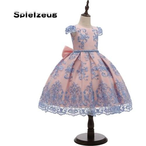 New Kids Tutu Birthday Princess Party Dress For Toddler Baby Girls Flowers Short Sleeved Tulle Lace Formal Clothes Costumes#g4