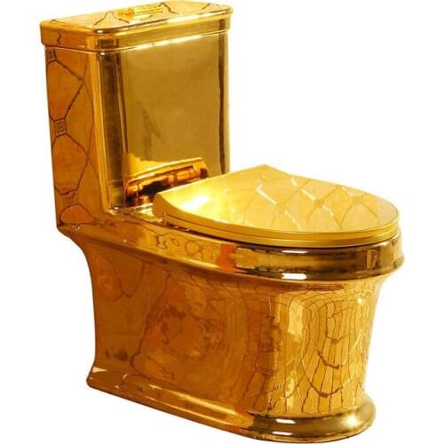 The new gold toilet 4D rotary color gold toilet water-saving odor-proof gold toilet color earthy gold toilet