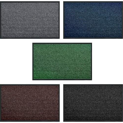 2PCS Striped Door Floor Mat Non-Slip Water-Absorbent Indoor Outdoor Entryway Welcome Mats Rug for Home Kitchen Rooms 16x23.6in