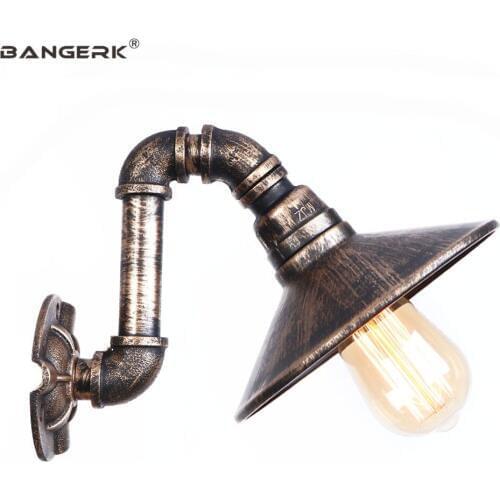 Retro Loft Decor LED Wall Lamp Iron Antique Water Pipe Wall Light Industrial Edison Wall Sconce Aisle Bedside Home Lighting