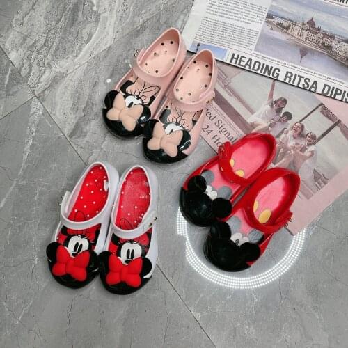 Disney childrens cartoon Minnie Mickey boys and girls non-slip soft sole sandals home shoes beach shoes summer sandals