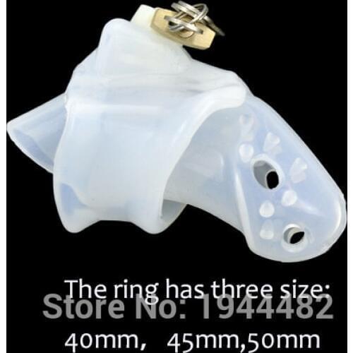 SODANDY Stinging Silicone Male Chastity Device Penis Lock Plastic Chastity Belt Cock Cage Spikes Penis Ring Bondage Sex Toys