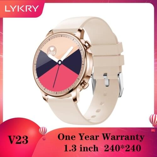 LYKRY V23 2020 Best Womens Smart Watch Full Round Touch relojes inteligentes IP67 Waterproof Men Sport watch Electronic Clock