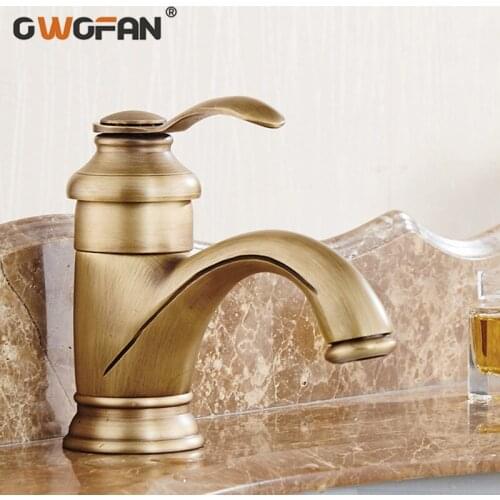 Bathroom Antique Tap Basin Faucet Vintage Kitchen Sink Tap Decorative Solid Brass Taps Basin Mixer Water Bronze Faucet HJ-6636F