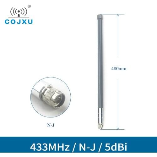 Wifi Antenna 433MHz Outdoor Receiver N-J Interface Router High Gain 5dBi COJXU TX433-BLG-48 Long Range Waterproof for Modem