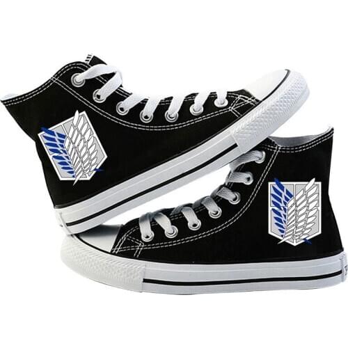 Japanese Anime Attack on Titan Shoes Cosplay High Platform Shingeki No Kyojin Canvas Shoes