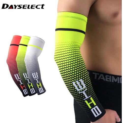 1 Pair Cool Men Cycling Running Bicycle UV Sun Protection Cuff Cover Protective Arm Sleeve Bike Sport Arm Warmers Sleeves