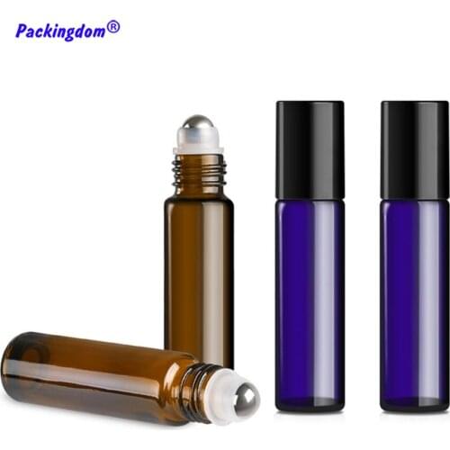 12pcs Lip Gloss Tube Empty Glass Container Roller Ball Bottle for Essential Oil Mini Sample Cosmetic Containers Shading 5ml 10ml