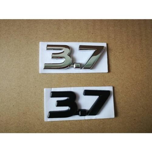 1X New Chrome Black 3.7 3D Metal Car Auto Badge Emblem Sticker Chrome for Infiniti Q50 Q50L G37 G25 QX70 FX35 FX37 Car-Styling