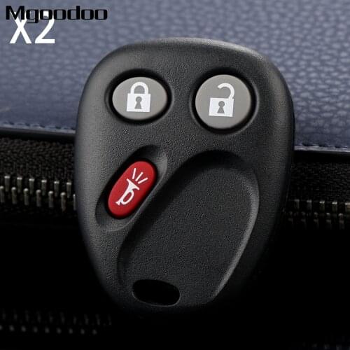 2Pcs 3 Buttons Remote Car Key Fob Shell LHJ011 For G M Hummer H2 Chevrolet Avalanche Tahoe Cadillac Escalade 2003 2004 2005 2006