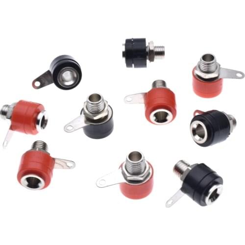20pcs/lot Red /Black 4mm Banana Jack Terminal Panel Socket Terminals Test Instrumentation